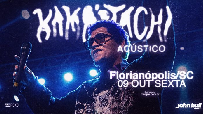 Arte de divulgação do show acústico de Kamaitachi no John Bull Floripa, em 9 de outubro