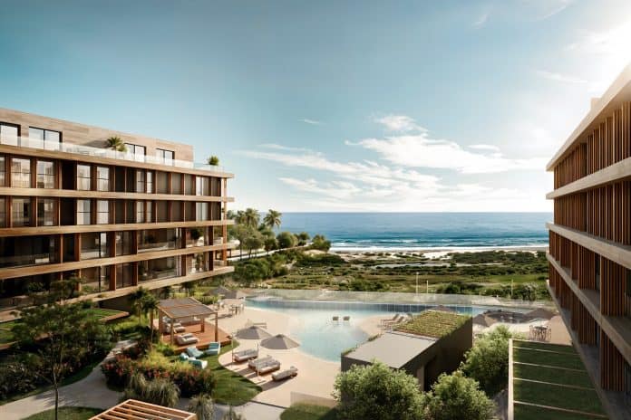 Áreas de lazer e convivência do Makai Beachfront, home resort no Novo Campeche, em Florianópolis