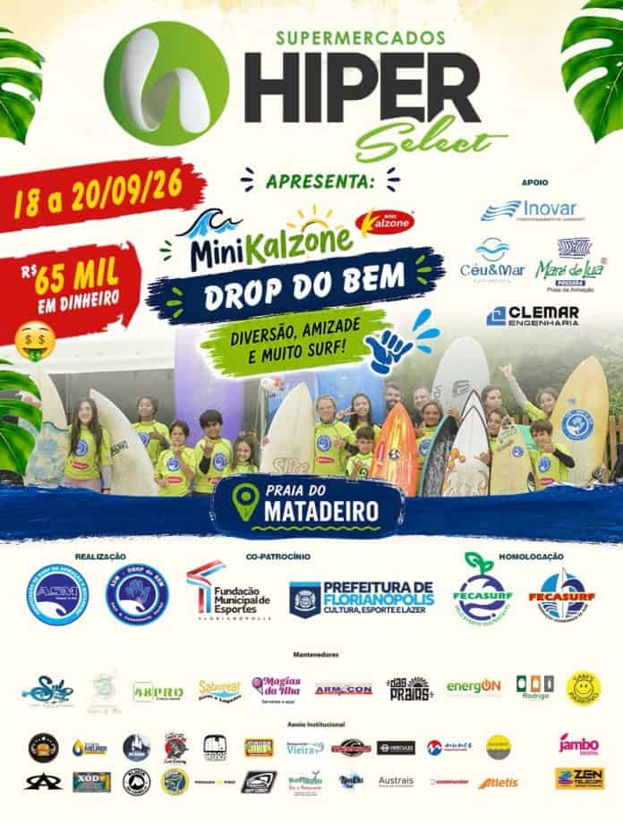 Praia do Matadeiro recebe Mini Kalzone Drop do Bem Festival Nacional neste fim de semana
