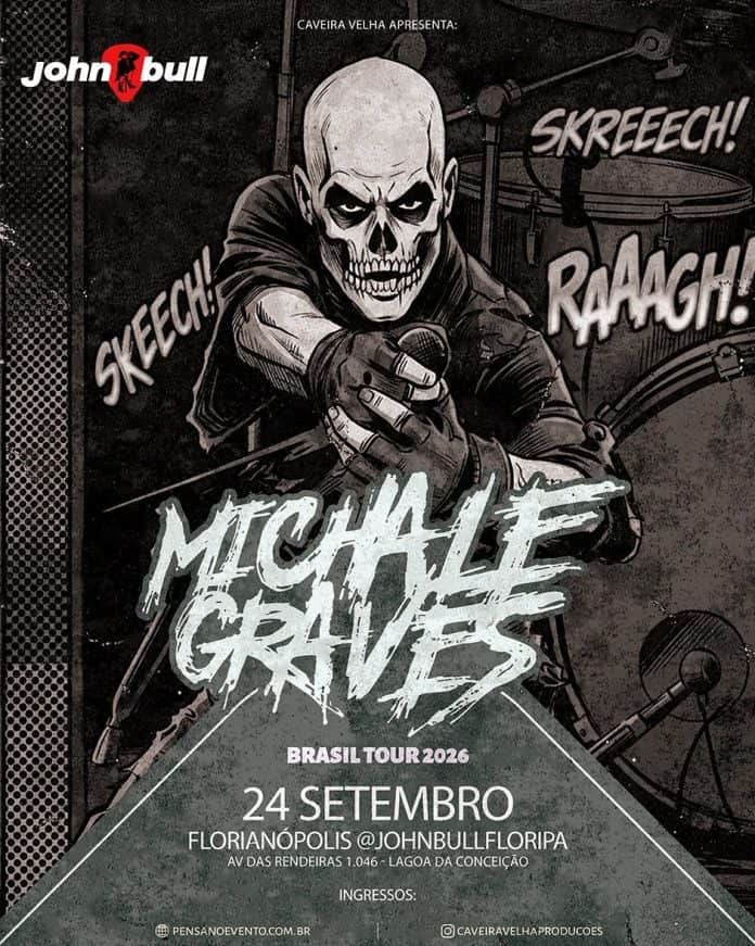 Michale Graves traz a Brasil Tour 2026 ao John Bull Floripa em 24 de setembro
