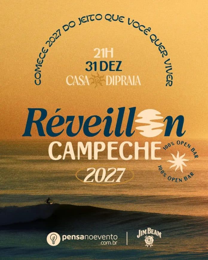 Arte oficial do Réveillon Campeche na Casa diPraia, Florianópolis