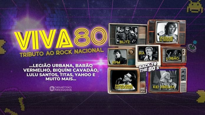 Viva 80 leva tributo ao rock nacional dos anos 80 ao John Bull Floripa em 25 de setembro