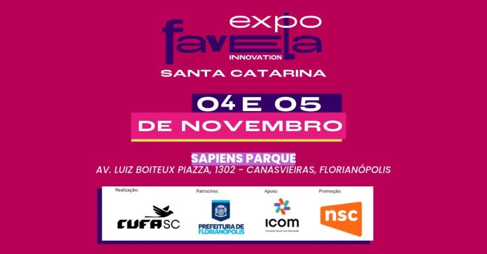Arte oficial da Expo Favela Innovation Santa Catarina 2026