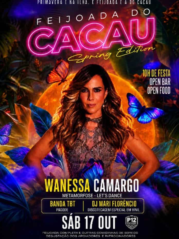 Arte oficial da Feijoada do Cacau 2026, Spring Edition, no P12, em Jurerê Internacional