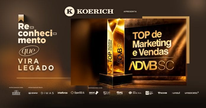 Arte de divulgação do Prêmio Top de Marketing e Vendas 2026 da ADVB/SC
