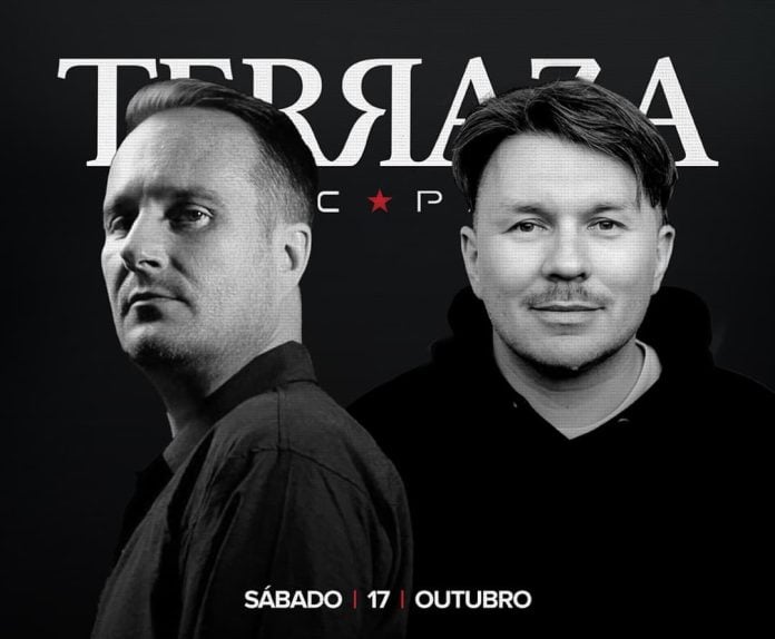 Arte oficial do Terraza Music Park com os DJs Mihai Popoviciu e Andrey Pushkarev, em 17 de outubro