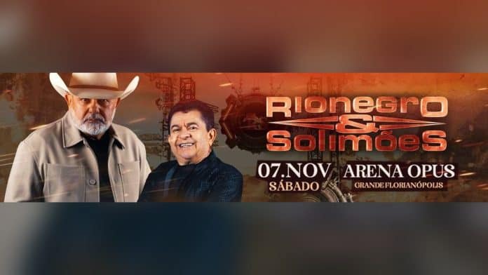 Banner oficial do show de 36 anos de Rionegro & Solimões na Arena Opus
