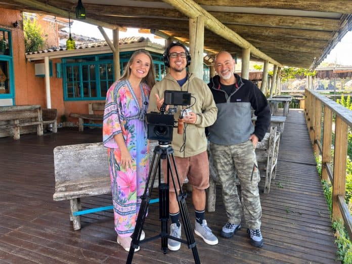 Produção audiovisual do Village Praia do Rosa em Imbituba, Santa Catarina